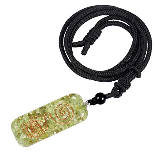 Pendentif en pierre de cristal de résine KYEYGWO avec chaîne réglable mixte