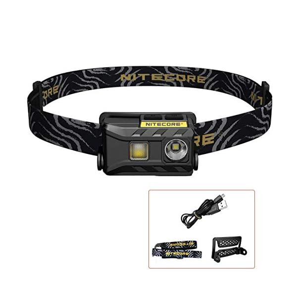 Nitecore NU25 Stirnlampe - USB Wiederaufladbare - LED 360 Lumen - Rotlicht Kopflampe - 160 Stunden Laufzeit Wasserdicht