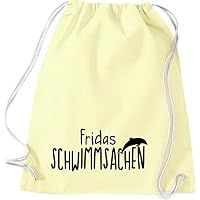 Shirtinstyle Turnbeutel Mit Wunschnamen - Kita, Schule, Sport, 12 Liter, 100% Baumwolle, Farbe Rosa