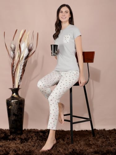 Image of Dollar Missy Women's Combed Cotton T-Shirt Pyjama Night Suit