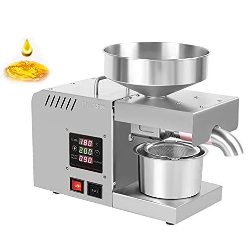 TAISK Automatic Oil Press Machine Extractor 304 Stainless Steel Hot/Cold Oil Expeller with LCD Display for Olive Beans Peanuts Sesame Sunflower Seeds Walnuts Household & Commercial