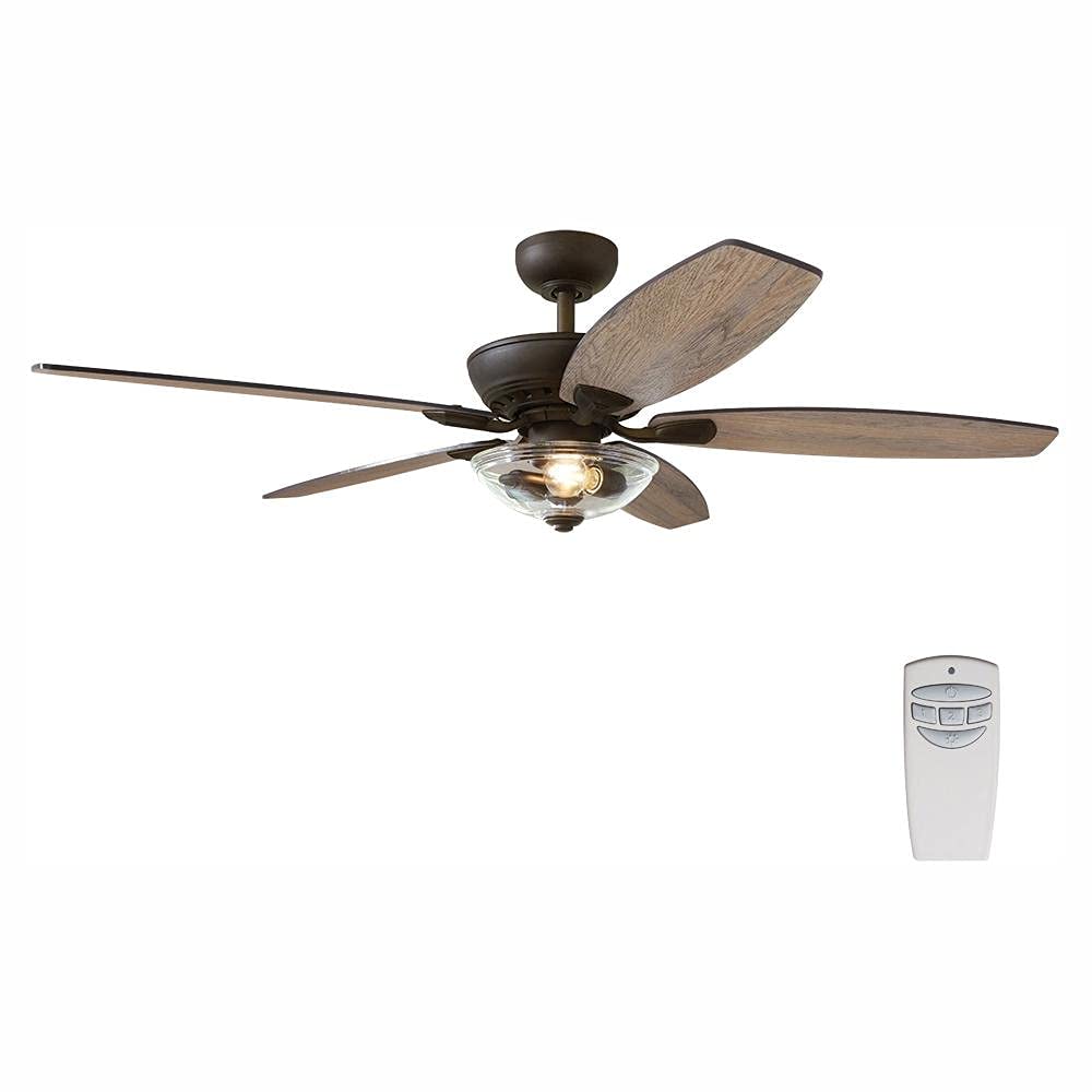 LED Bronze Dual-Mount Ceiling Fan 