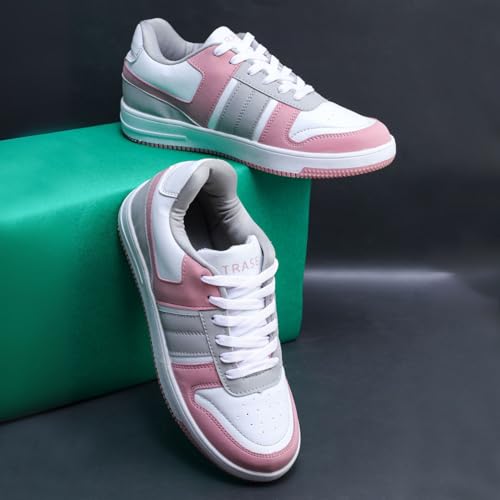 Image of TRASE Casual Sneaker Shoes for Women | Soft Cushioned Insole | Sneakers for Woman | Lightweight | Comfortable | Stylish, Trendy Girls and Women Sneakers with Laces