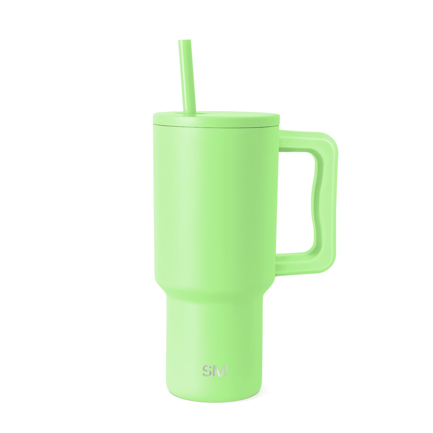 Simple Modern Tumbler with Handle and Straw | 30oz | Green