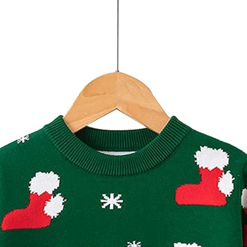 yolsun Suéter infantil feio de Natal menino menina engraçado crianças moletom moletom quente gola re