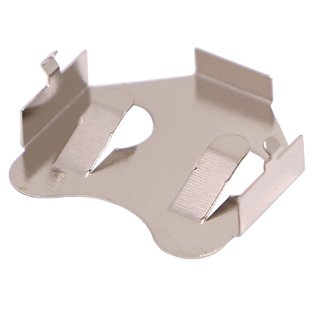 Jnchdghwa As Shown -Plated Poding Cr2032 Coin Cell Retainer, Phosphor Bronze Battery Holder 10Pcs