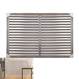 Heizkörperverkleidung Abdeckung Heizkörper Aluminium Jalousien Heizzubehör für Homeoffice und Flur(Gray,60cm/24in)
