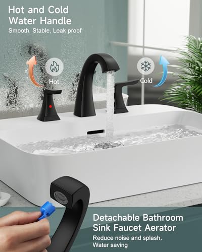 Bathroom-Sink-Faucet-Black-Bathroom-Faucets-Widespread-Bathroom-Faucet-for-Sink-3-Hole-2-Handles-Faucet-with-Pop-Up-Drain-Assembly-and-2-Water-Supply-Lines-Faucets-for-RV-Bath-Vanity