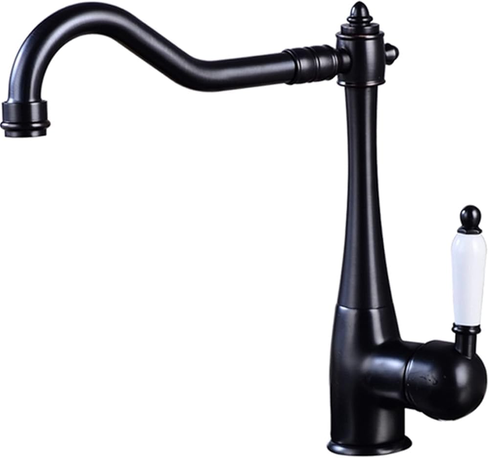 ZQFHSX Kitchen Faucets Deck Mounted Mixer Tap 360 Degree Crane for Faucet Rotation Spray Aqiong LWX