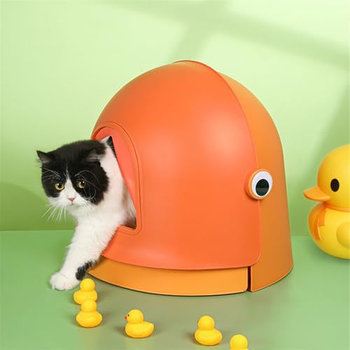 Arenero para gato extra grande con tapa cerrado y anti-salpicaduras miniatura 3