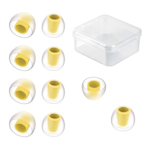 Image of 5 Pairs KBEAR 07 Ear Tips, KINBOOFI Silicone IEM Eartips | Larges Earbuds Eartips for KZ ZST ZS10 PRO AS10 ZSN PRO X ZSN PRO ZAR ZS10 PRO X Wired Earbuds Headphone (Yellow,L,5 Paris)