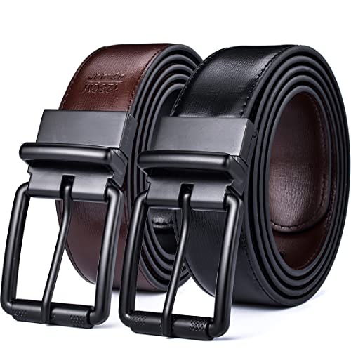 Beltox Men's Genuine Leather Reversible Belt 1.25
