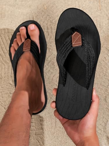 Mens Flip Flops Arch Support Comfortable Summer Beach Thong Sandals Yoga Foam Cushion Slip on Slippers4