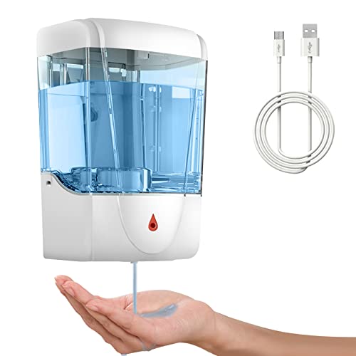 Todeco Automatischer Seifenspender Wandseifenspender mit Infrarotsensor, Verstellbare Handdesinfektionsspender mit Multi-Installationsmethoden, Desinfektionsspender für Bad Küche Restaurant, 700ml Cover