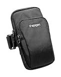 Spigen Dynamic Shield Running Phone Holder Up to 6.9", [Ultra-Lightweight] [Quick-Drying] Armband Compatible with iPhone 17 16 15 14 13 12 11 Pro Max, Samsung S25 S24 S23 Ultra, and more - Black