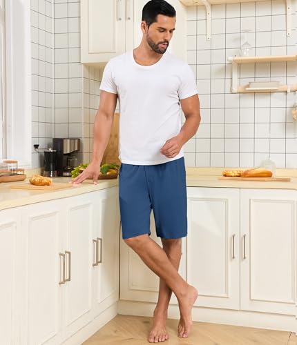 Image of CF Mens Pajama Shorts Bamboo Rayon & Cotton Sleep Shorts Lightweight Pants