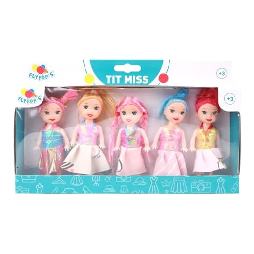 FLYPOP'S - Mini Poupées - Jouet pour Enfant - 077501 - Multicolore - Plastique - Mannequin - Doll - Mannequin - Mini Miss - 10 cm x 24 cm - À Partir de 3 Ans