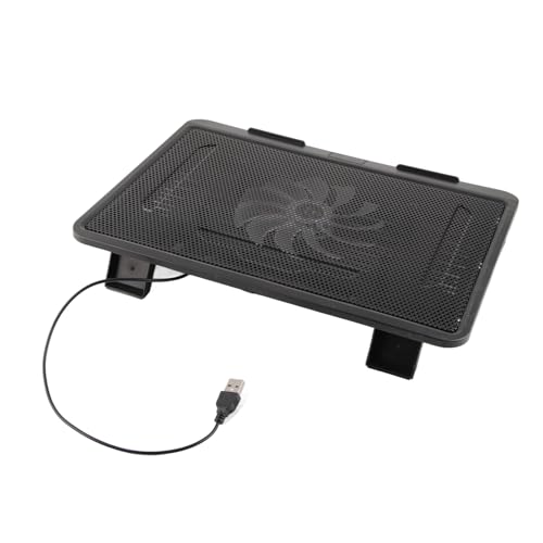 Base refrigeradora ergonómica para laptop, silenciosa y cómoda, ideal para juegos (negro) miniatura 1
