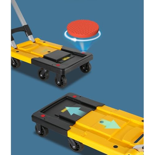 Carrito plegable de plataforma para carga y equipaje azul miniatura 4