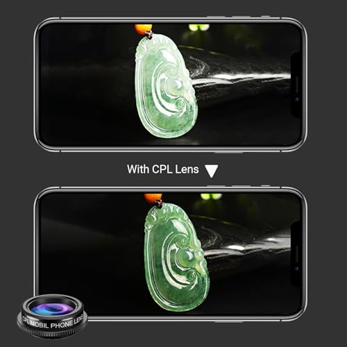 Miao Lab DG5-H 5 In 1 Phone Camera Lens Kit -0.63X Wide Angle Lens & 15X Macro Lens+190°Fisheye Lens/Cpl + 2X Telephoto Lens Compatible thumb #4