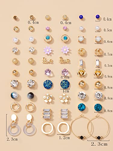 Image of Shining Diva Fashion Stylish Combo Set Crystal Pearl Earrings for Women and Girls
