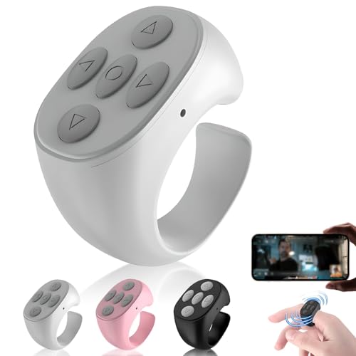 Mando a distancia inalámbrico Bluetooth para la punta de los dedos, nuevo control remoto Bluetooth creativo 2026, anillo de desplazamiento para cámara de video corta, música, obturador, aplicación