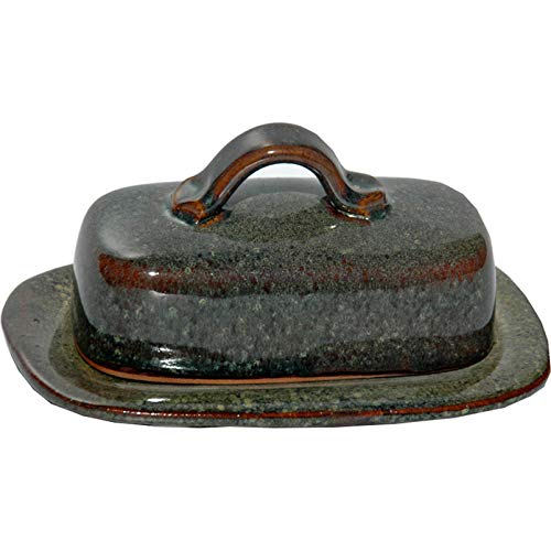 ALWAYS AZUL POTTERY 7.5 Inch by 4 Inch Butter Dish