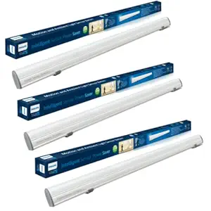 PHILIPS Motion Sensor 20W LED Batten/Tubelight | Motion Sensor Light for Home | Motion and Ambient Light Sensor Batten | Compact 3ft LED Tubelight | Cool White, Pack of 3