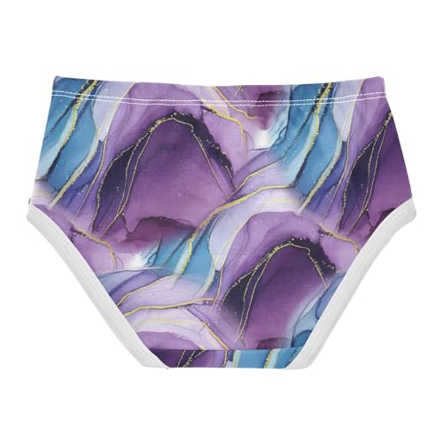 Joisal Aesthetic Purple Blue Toddlers Underwear Floral 2t Cotton Cute Panties Girl Pattern Briefs Kids Undies2
