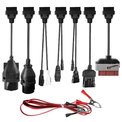 Lot de 8 adaptateurs universels OBD2 OBD1 - Appareil de diagnostic - Jeu de câbles adaptateurs pour appareils de diagnostic OBD - Câble adaptateur de...