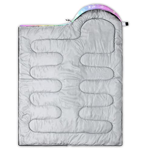 Image of QOOMO Camping Sleeping Bags,3 Season Warm & Cool Weather,Lightweight,Waterproof Sleeping Bags for Adults & Kids,Traveling,and Outdoors,Camping Gear Equipment