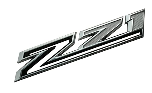 Image of 2 Pack 2019-2025 Z71 Emblem Decals Side Badges Compatible with Silverado Z71 Parts 84632695 (Chrome Black)