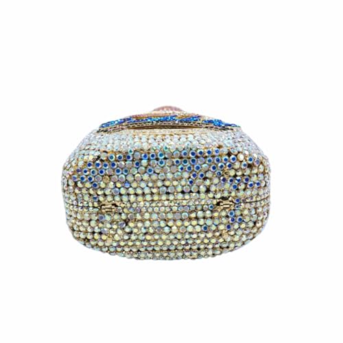 Image of Rhinestone Champagne Bottle Clutch, Luxury Evening Bag for Women