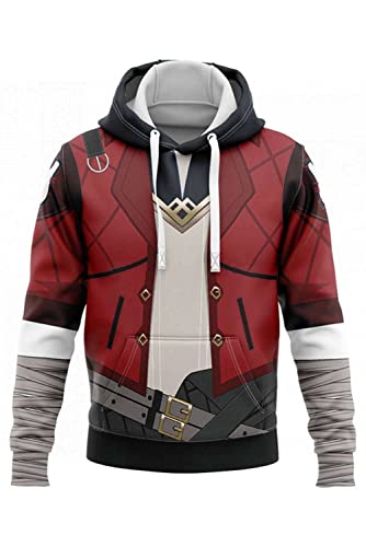 Lixinya Legends Vi - Sudadera unisex de poliéster con capucha, estampada, suéter, camisa, sudadera con capucha, talla S (circunferencia del pecho: 104 cm)