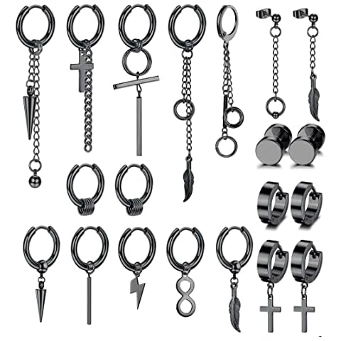 Aretes de Acero Inoxidable Dochais en Forma de Cruz, 20 piezas Cover