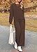 PRETTYGARDEN Womens 2025 Fall 2 Piece Outfits Long Sleeve Pullover Tops Wide Leg Pants Matching Lounge Sets Fashion Clothing (Coffee,Medium)