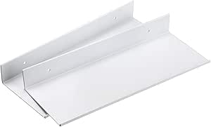 2 Mensole Galleggianti In Alluminio 30cm - Bianco, Per Cucina, Bagno, Camera - Foto 8