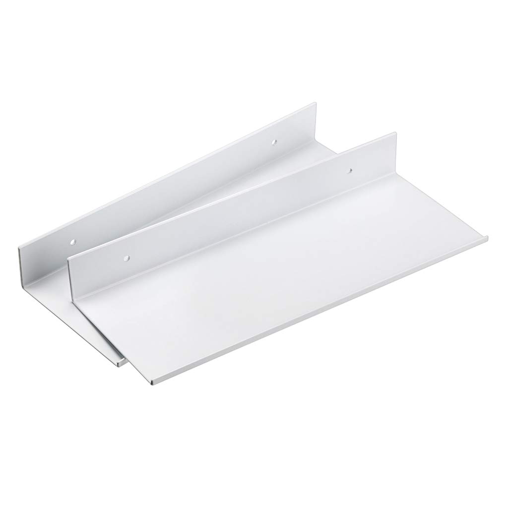Mensole Galleggianti In Alluminio 30 Cm Bianco - Set Da 2 Per Parete | Per Soggiorno, Cucina, Bagno