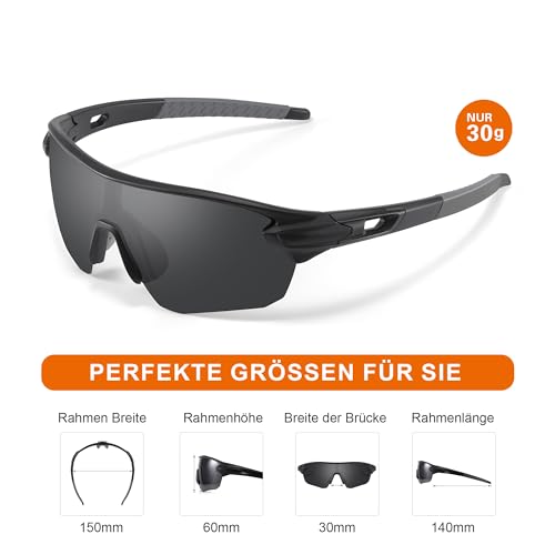 suoso Fahrradbrille Herren Damen Sportbrille Sonnenbrille,1