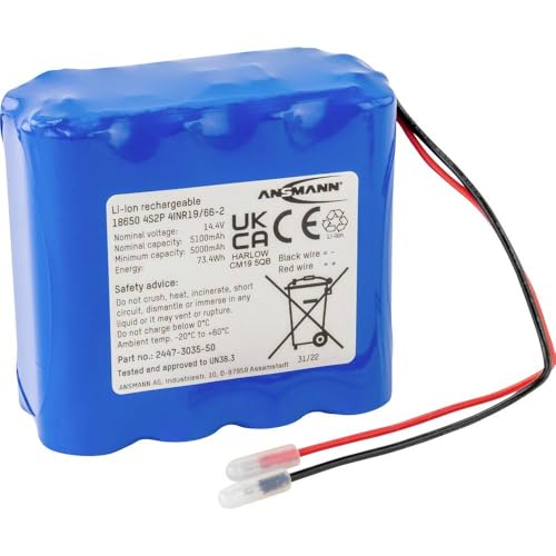 Piles Rechargeables 18650 Li-ION Ansmann 14.4V pour appareil exigeant