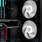 upHere Long Life 120mm 3-Pin High Airflow Quiet Edition White LED Case Fan for PC Cases, CPU Coolers, and Radiators 3-Pack,PF120WT3-3 - Image 6