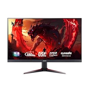 Acer Nitro 27″ Full HD 1920 x 1080 PC Gaming IPS Monitor | AMD FreeSync Premium | 180Hz Refresh | Up to 0.5ms | HDR10 Support | 99% sRGB | 1 x Display Port 1.2 & 2 x HDMI 2.0 | VG270 M3bmiipx