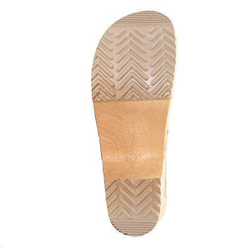 Image of Bjork Maja Wood Open Back Leather Clogs
