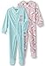 Produktbild Joe Boxer Schlafanzug Fleece 2-er Pack Einteiler mit Füßen 98-104 rosa Mädchen Girl Schwan Ballerina super weich und warm US Size 4 t Winter