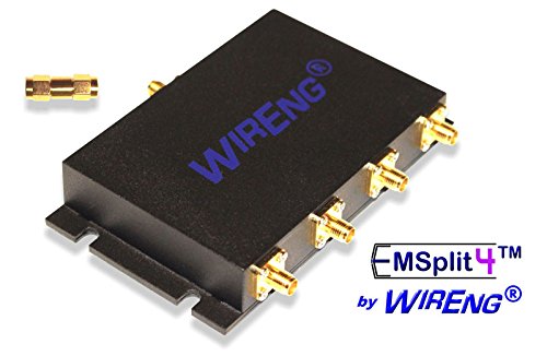 EMSplit4-SMA Four-Way Wide Band Bidirectional Splitter for Boosters, Modems, Amplifiers, Repeaters (EMS4-50-OHM-S)