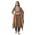 KLOSIA-Women-Viscose-Printed-Kurta-and-Pant-Set-with-Dupatta
