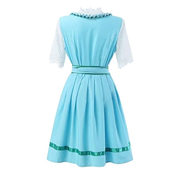 ADMAY Winter Gift Populair Festival y2* k Duitsland Oktoberfest Womens Vintage Jurk Korte Mouw Bier Jurk Podium Performance Jurk Runa Yomozuki Cosplay Kostuum