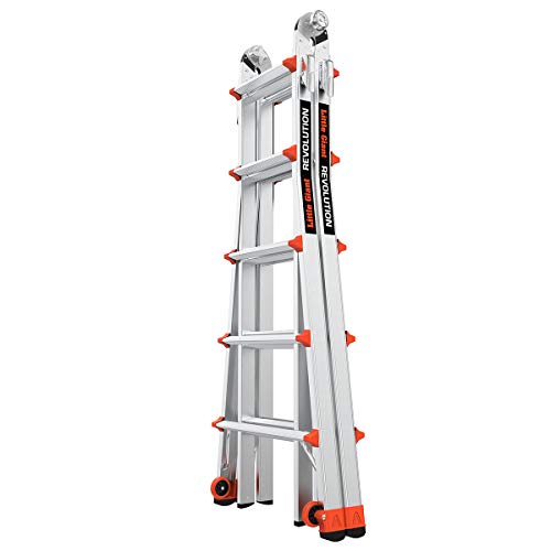 Little Giant Ladders, Revolution, M22, 6-18 Foot, Multi-Position Ladder, Aluminum, Type 1A, 300, 300 lbs Weight Rating, (12022)