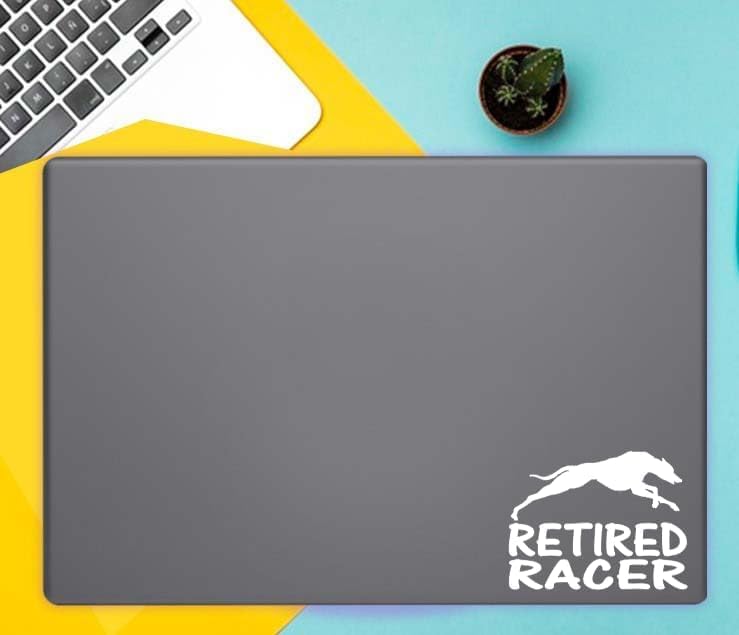 Greyhound Retired Racer Vinyl Decals Stickers for Cars, Vans, Trucks, and laptops (White3.5x5) - Image 4