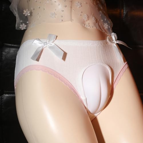 2 Pack Hiding Gaff Panties for Men Crossdresser Camel Toe Shaping Feminine Underwear Lingerie with Bow Decoration3